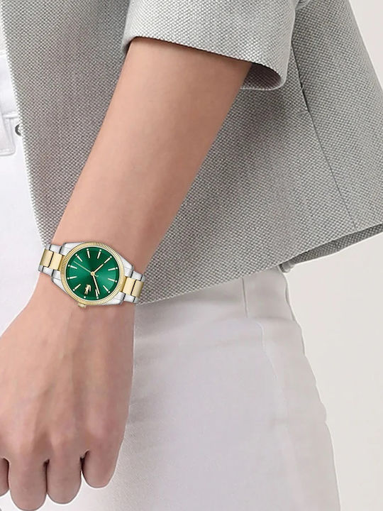 Lacoste Ανδρικό Ρολόι 41mm Μπαταρίας με Χρυσό Μεταλλικό Μπρασελέ
