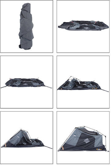 OZtrail Fast Frame Lumos 10p Automatic Camping Tent Grey for 10 People 600x220x200cm