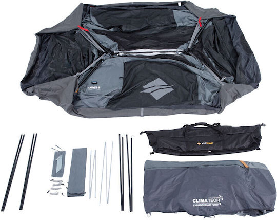 OZtrail Fast Frame Lumos Automatic Summer Camping Tent Grey for 6 People 505x280x195cm