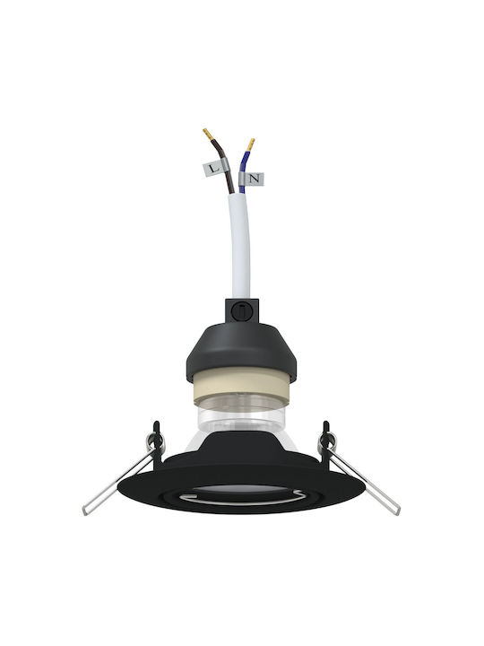 vidaXL Deckenleuchte Badezimmer 9cm Schwarze mit GU10 Lampensockel