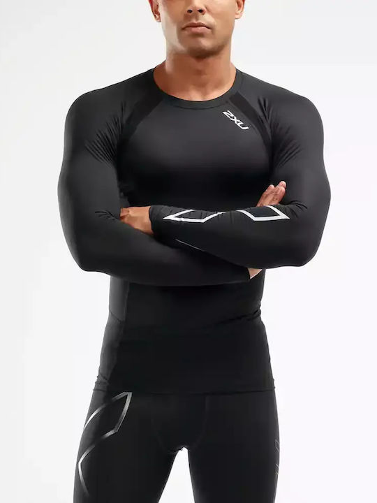 2XU Ανδρική Ισοθερμική Μακρυμάνικη Μπλούζα Compression Μαύρη