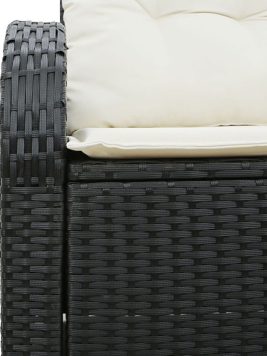 Zweisitziges Sofa Außenbereich Rattan mit Kissen 55x62x69cm
