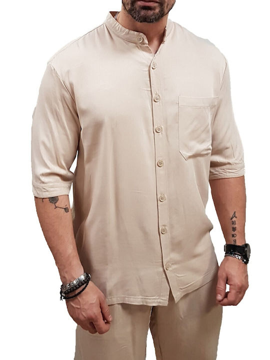 Overshirt Mânecă Lungă Bej