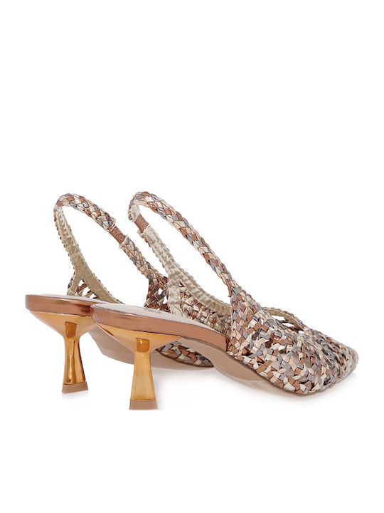 Selena 851 Pantofi cu toc Aurii