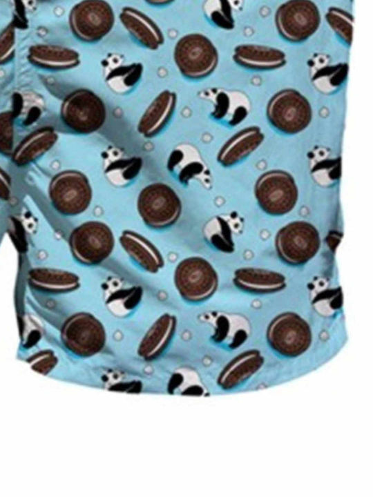 Lighting Micro Fantasy Men's Swimwear Shorts Light Blue