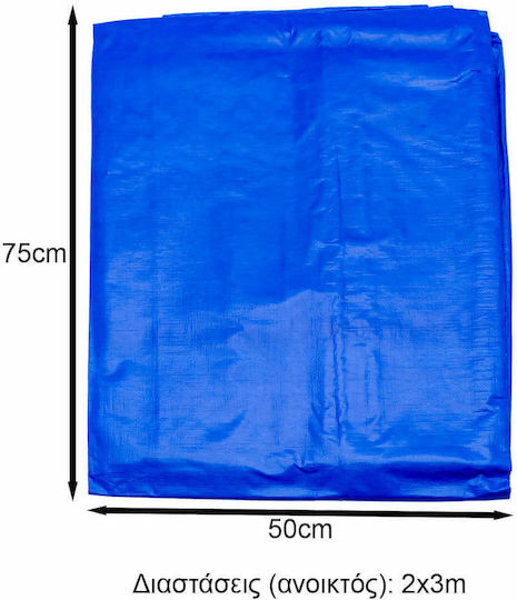 Wasserdicht Plane 180gr/m² 3x2m. Licht Typ Blau