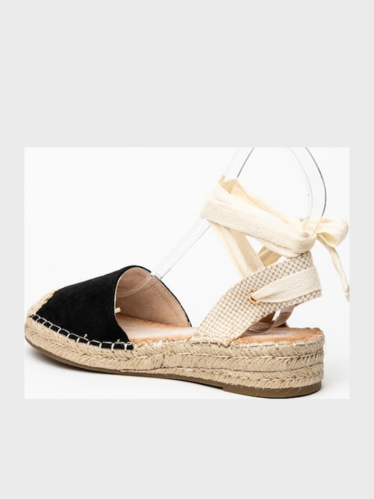 Damenplattformen im Espadrilles-Stil Schwarz