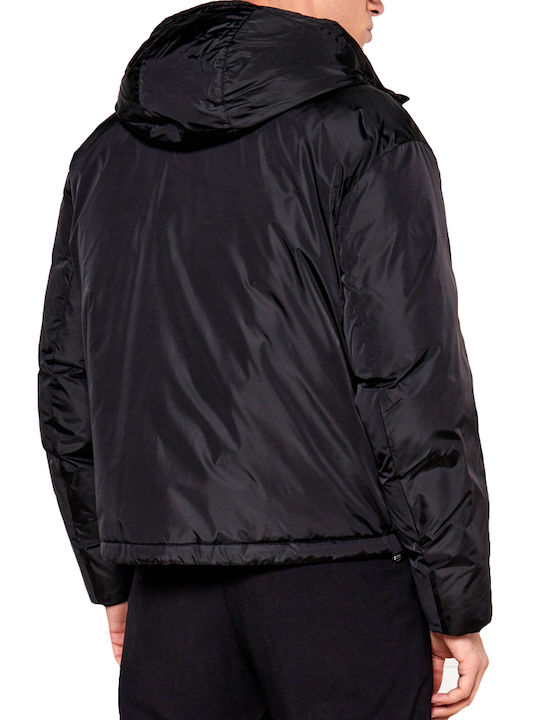 Armani Exchange Μπουφάν Puffer Μαύρο