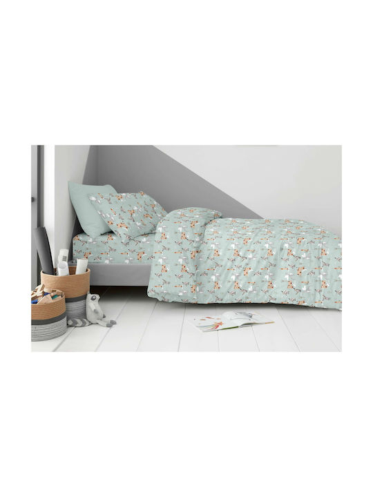 Astron Italy Παιδικό Κουβερλί Μονό Knight & Dragon Blue-multi 160x250εκ.