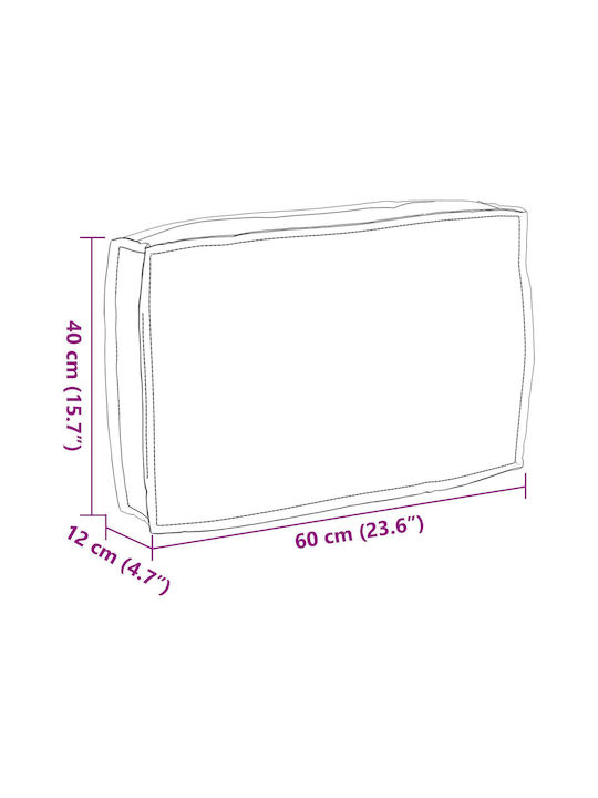 vidaXL Възглавница за Градински Диван Бежов 40x60см. 42001481