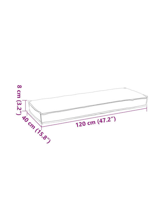 vidaXL Pernă De Canapea De Grădină Antracit 40x120cm