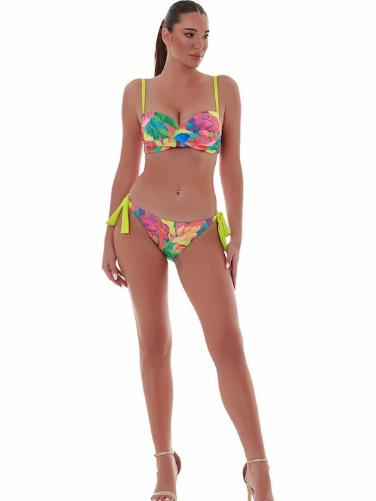 Slip Bikini Cu Dantelă Verde