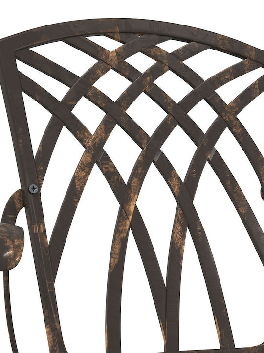 Outdoor Chair Aluminum Bronze 2pcs 53x51x88.5cm