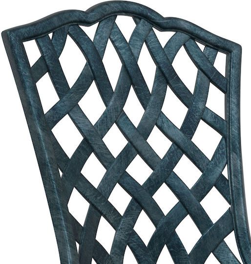 Градински стол Алуминиеви Зелени 2 Бройки 39x40x87см