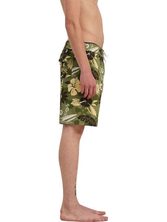 Boardshort Андрически Бански Зелен Флорален