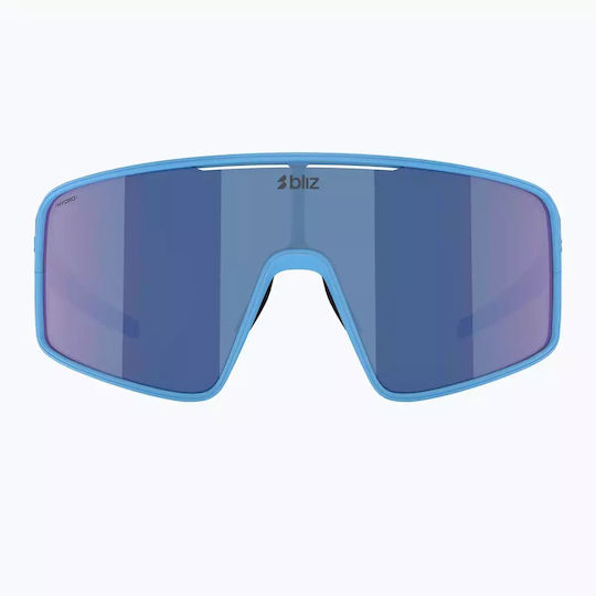 Bliz Cycling Glasses with Blue Frame & Mirror / Polarized / Photochromic Lenses