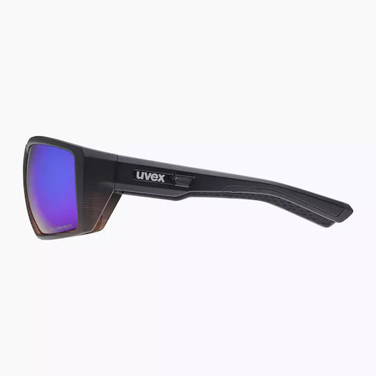 Uvex Mtn Venture Cv Sunglasses Black Demi Matt Mirror Blue