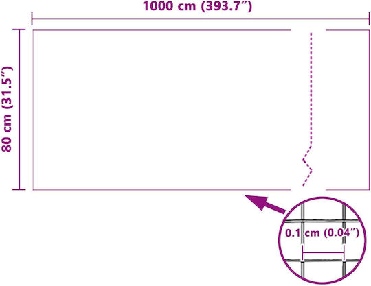 vidaXL Plasă De Țânțari Stabilă Albă Potrivită Pentru Animale De Companie 1000x80cm