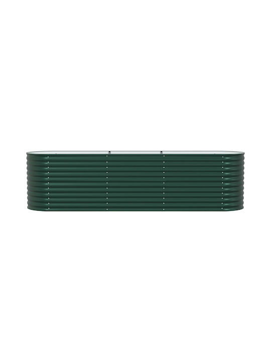 vidaXL Garten Topf Metallisch Green 320x80x81cm.