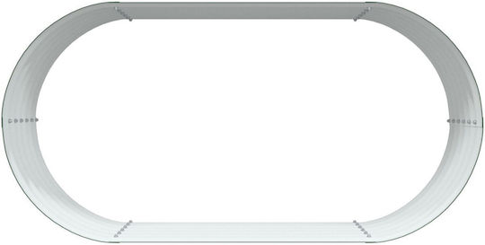 vidaXL Erhöhtes Topf Metallisch Green 160x80x44cm.