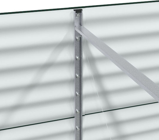 vidaXL Γλάστρα Μεταλλική Πράσινο 320x80x81εκ.