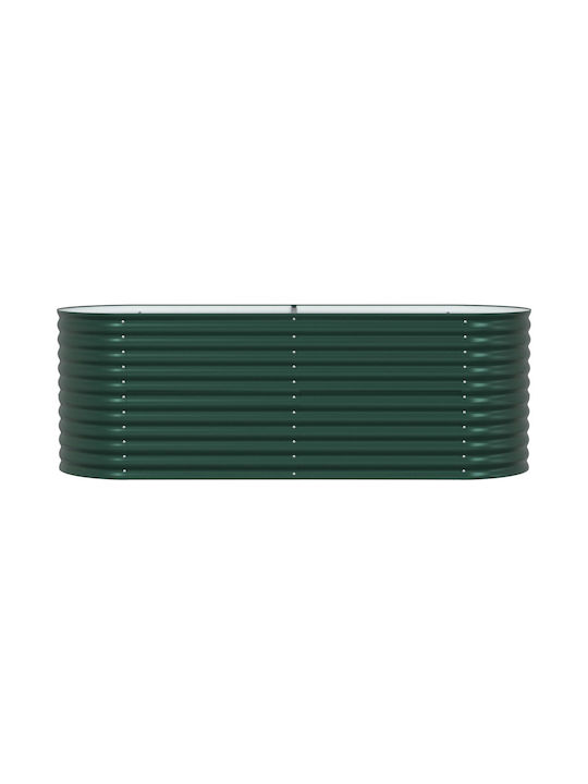 vidaXL Γλάστρα Μεταλλική Πράσινο 240x80x81εκ.