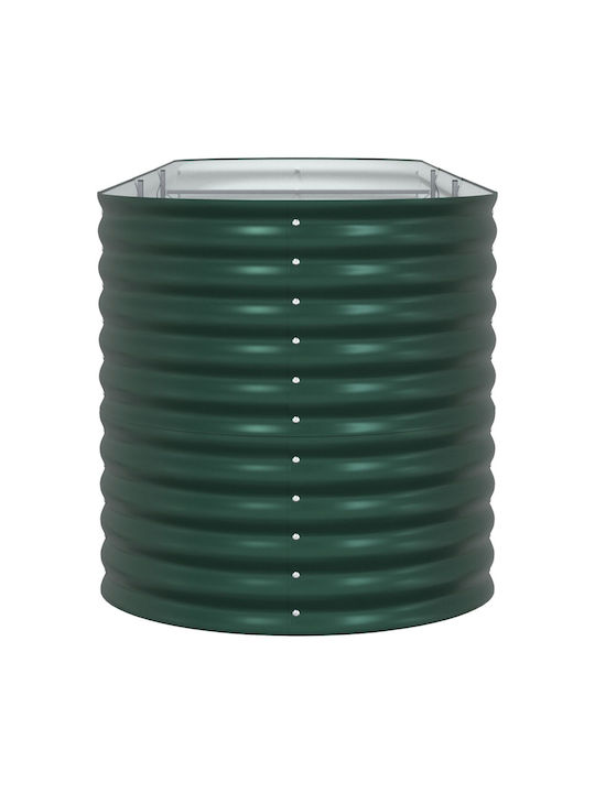 vidaXL Garten Topf Metallisch Green 320x80x81cm.