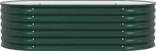 vidaXL Erhöhtes Topf Metallisch Green 160x80x44cm.