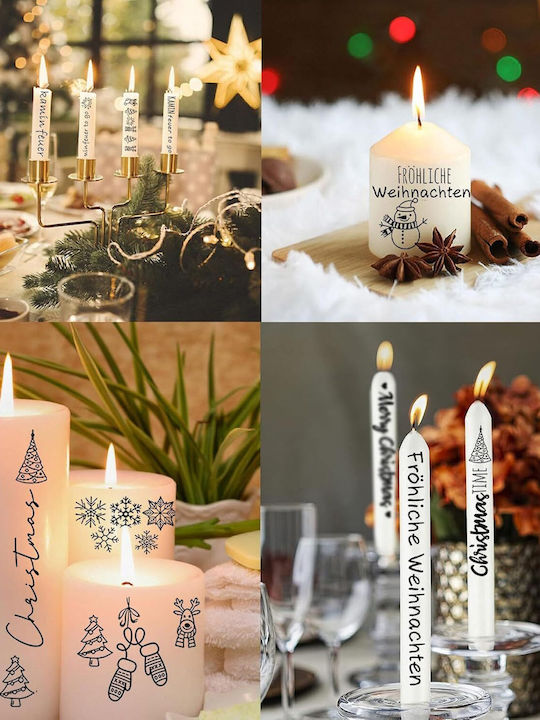 Christmas Candle Sticker Set in German