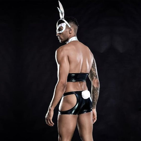 Bunnie Servant Rabbit Cosplay Leather Outfit & Mask Black
