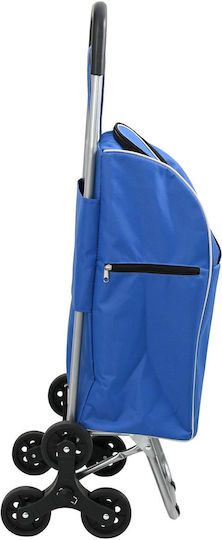 Metallisch Einkaufswagen Klappbar Blau 33x36x30cm