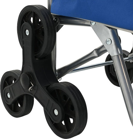 Metallisch Einkaufswagen Klappbar Blau 33x36x30cm