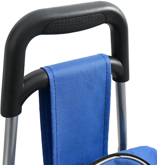 Metallisch Einkaufswagen Klappbar Blau 33x36x30cm