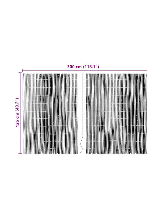 Gard din bambus Vidaxl 300x125 cm