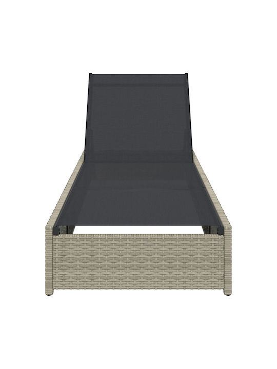 Ξαπλώστρα-Κρεβάτι Μονό Rattan Μπεζ 60x200x27εκ.