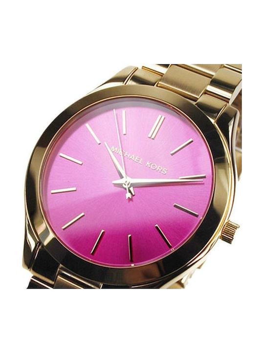Michael Kors Runway Ceas de Damă cu Rose Gold Brățară Metalică