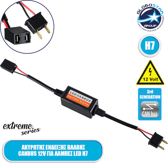 GloboStar Anulator Indicator Defecțiune CAN bus Auto pentru Lampă H7 12V 1buc