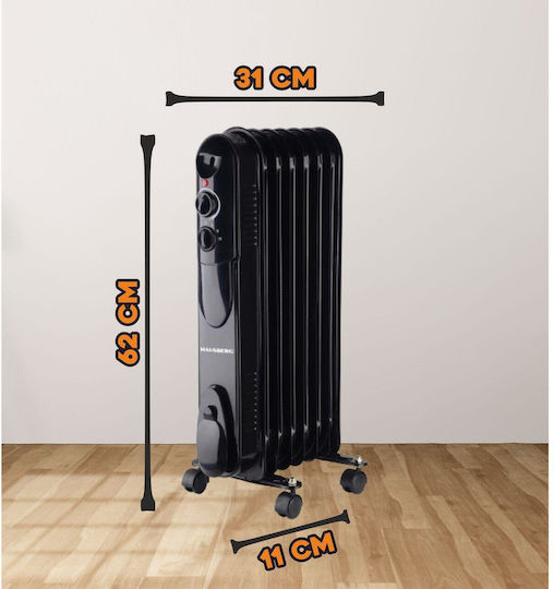 Hausberg Radiator cu ulei cu 7 Elemente 1500W