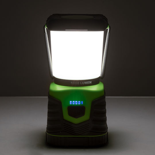 GloboStar Rechargeable Led Lantern for Camping Waterproof with Flashlight 1000lm 10W