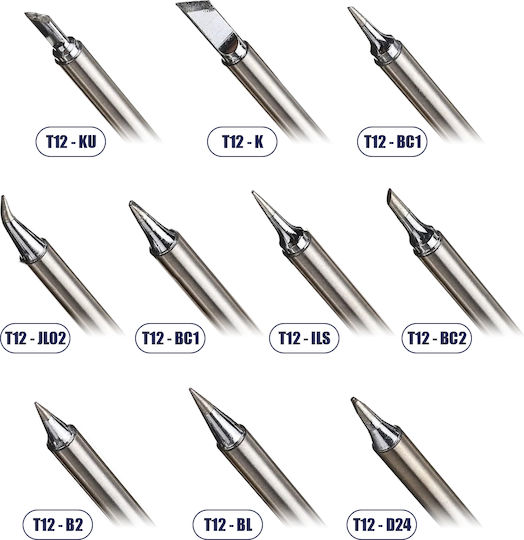 GloboStar Soldering Tips Compatible with HAKKO FX951 & FX952 Set 10 Pieces