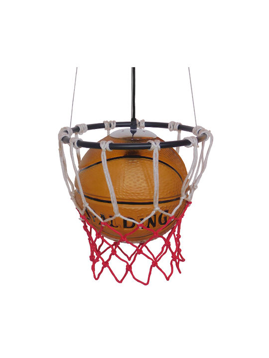 GloboStar Kids Metallic Single Ceiling Light E27 Spalding NBA Multicolour 32x58cm