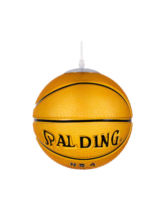 GloboStar Kids Glass Single Ceiling Light E27 Spalding Nba Orange 25x25cm
