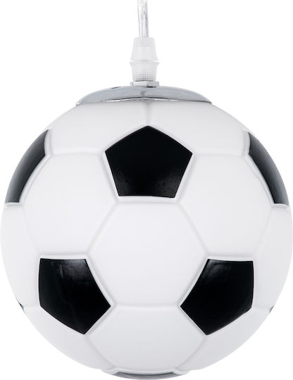 GloboStar Football Einfaches Licht Kinderdeckenleuchte Deckenleuchte mit Fassung E27 Black/White 15x18cm