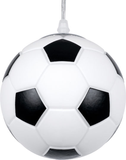 GloboStar Football Einfaches Licht Kinderdeckenleuchte Deckenleuchte mit Fassung E27 Black/White 15x18cm