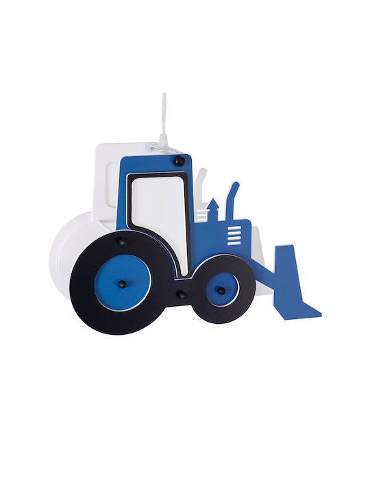 GloboStar Kids Plastic Single Ceiling Light E27 Tractor Blue