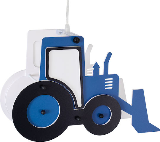 GloboStar Kids Plastic Single Ceiling Light E27 Tractor Blue