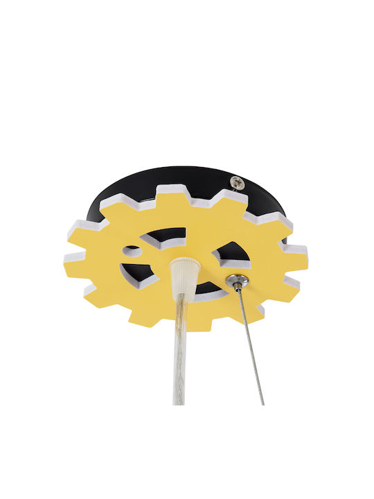 GloboStar Kids Plastic Single Ceiling Light E27 Excavator Yellow 45x27cm
