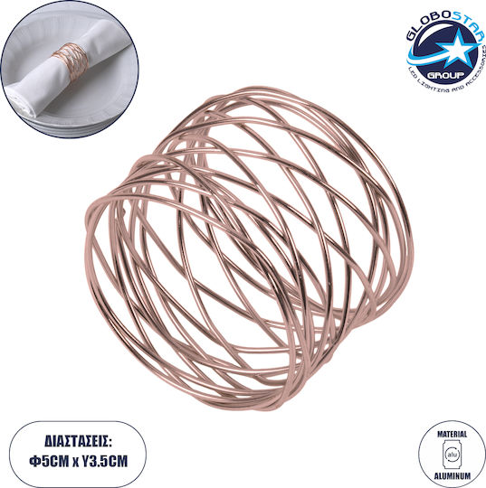 GloboStar Gourmet Napkin Ring Metallic Pink