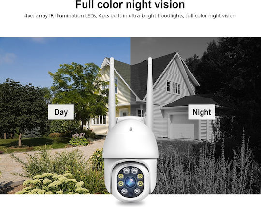 GloboStar Surveillance System 4 Cameras Wireless Cameras IP 1080p with Recorder