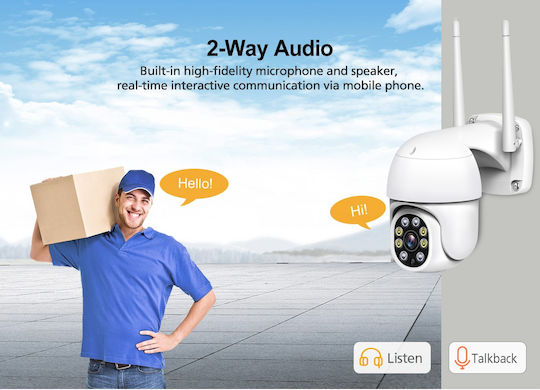 GloboStar Surveillance System 4 Cameras Wireless Cameras IP 1080p with Recorder & Monitor